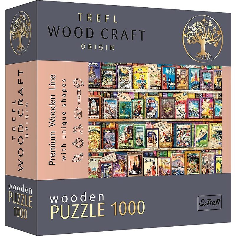 Puzzle 1000 drewniane przewodniki po świecie 20176