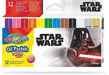 Pastele olejne colorino kids trójkątne 12 kolorów star wars