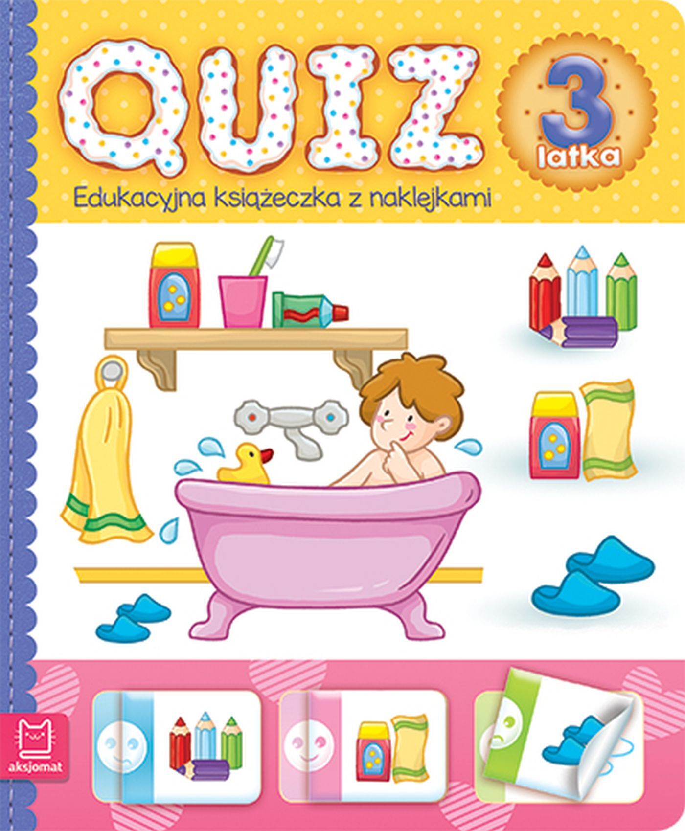 Quiz 3-latka. Edukacyjna książeczka z naklejkami
