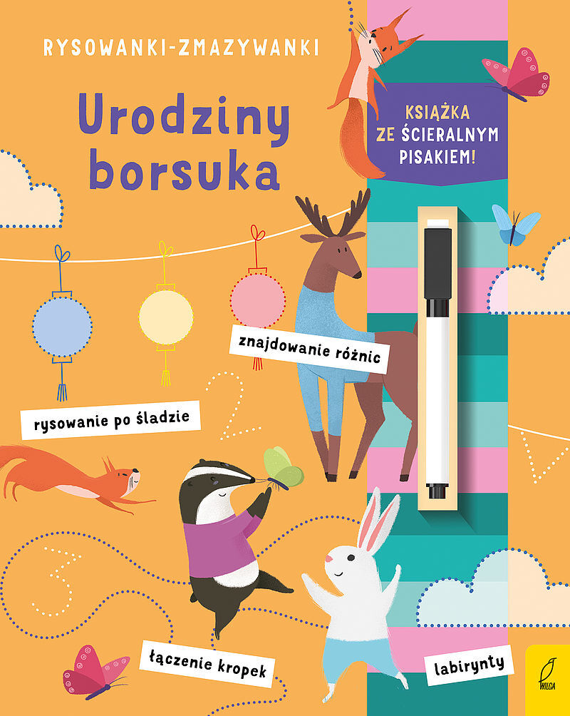 Rysowanki-zmazywanki. Urodziny borsuka