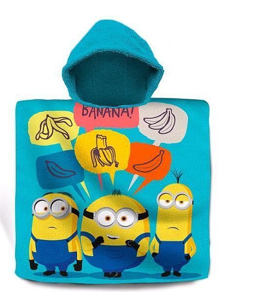 Poncho kąpielowe minionki 120x60cm ms10008
