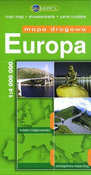 Europa. Mapa droga w skali 1:4 000 000