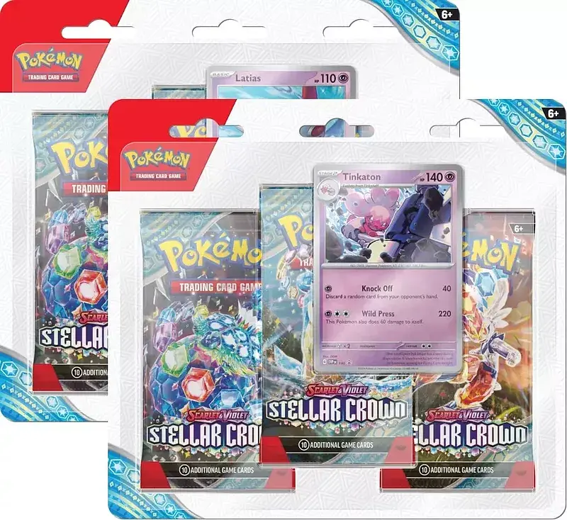 Pokemon tcg scarlet & violet stellar crowns 3 pack blister 1szt. Mix