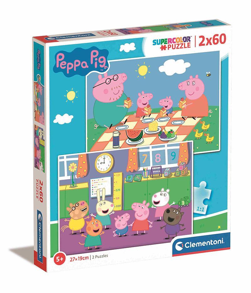 Puzzle 2x60 super kolor peppa pig 24793