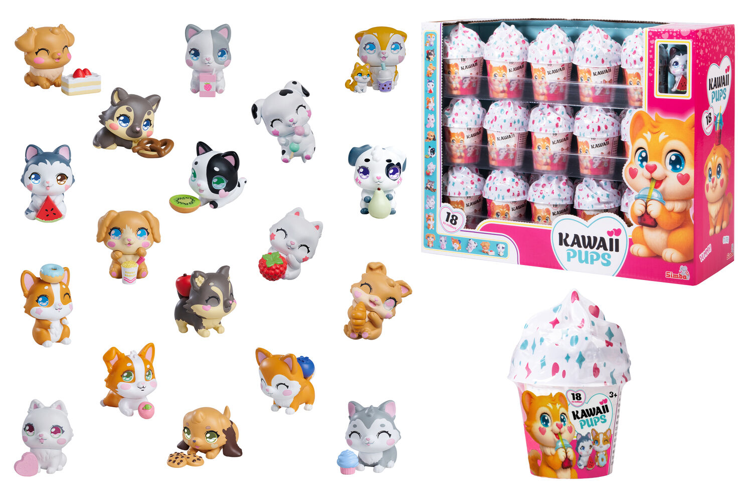 Figurka Kawaii Pups piesek 1szt.mix