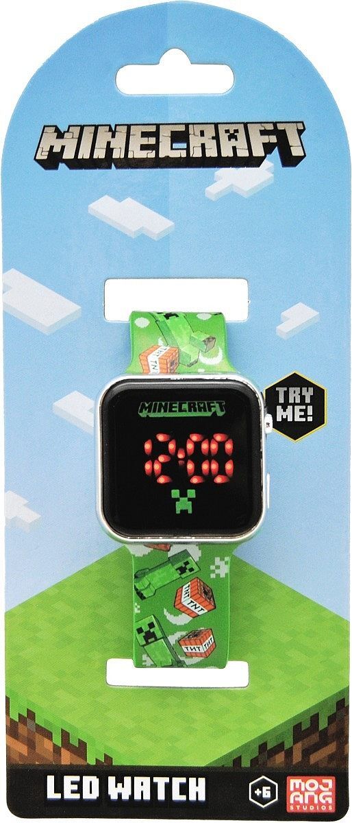 Zegarek led z kalendarzem minecraft min4129