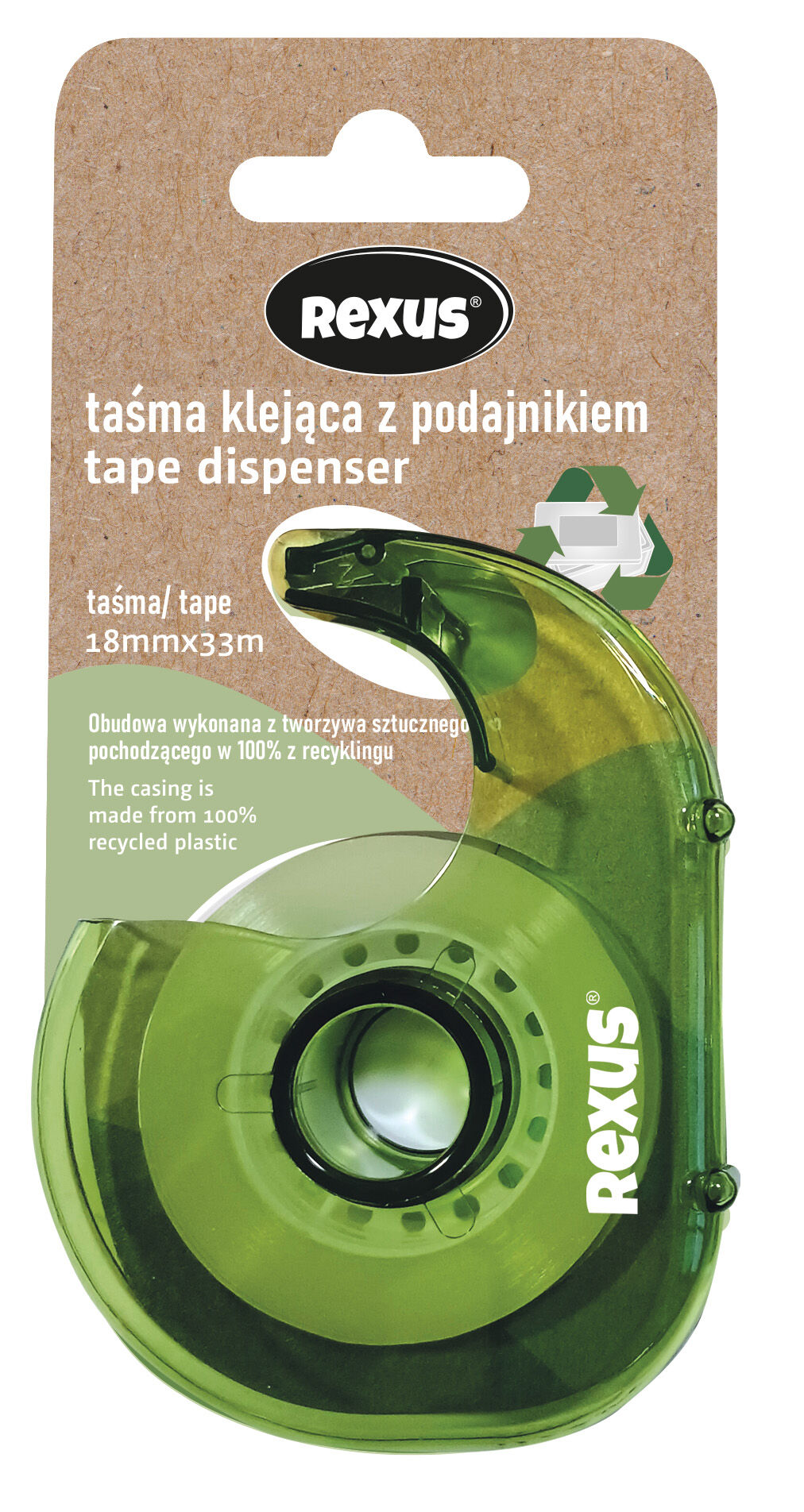 Taśma klejąca z podajnikiem Eco