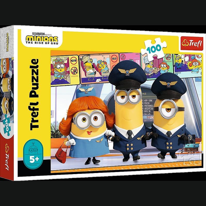 Puzzle 100 minionki na lotnisku 16390