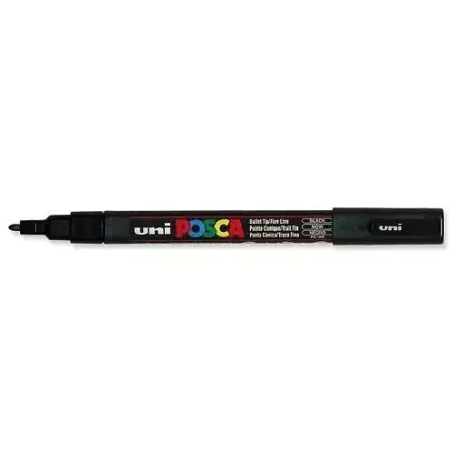 Marker pc-3m czarny posca uni paczka 6 szt