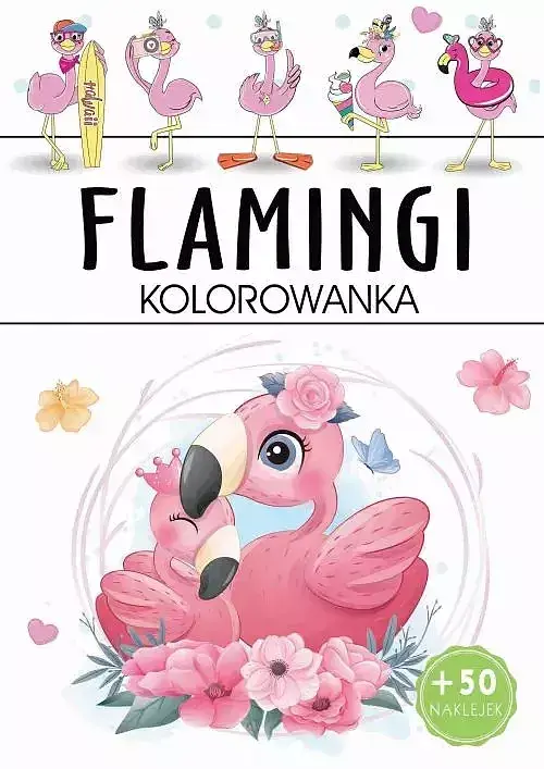 Flamingi. Kolorowanka