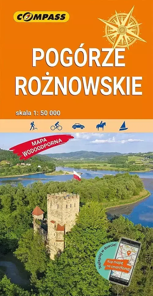 Pogórze Rożnowskie Mapa laminowana