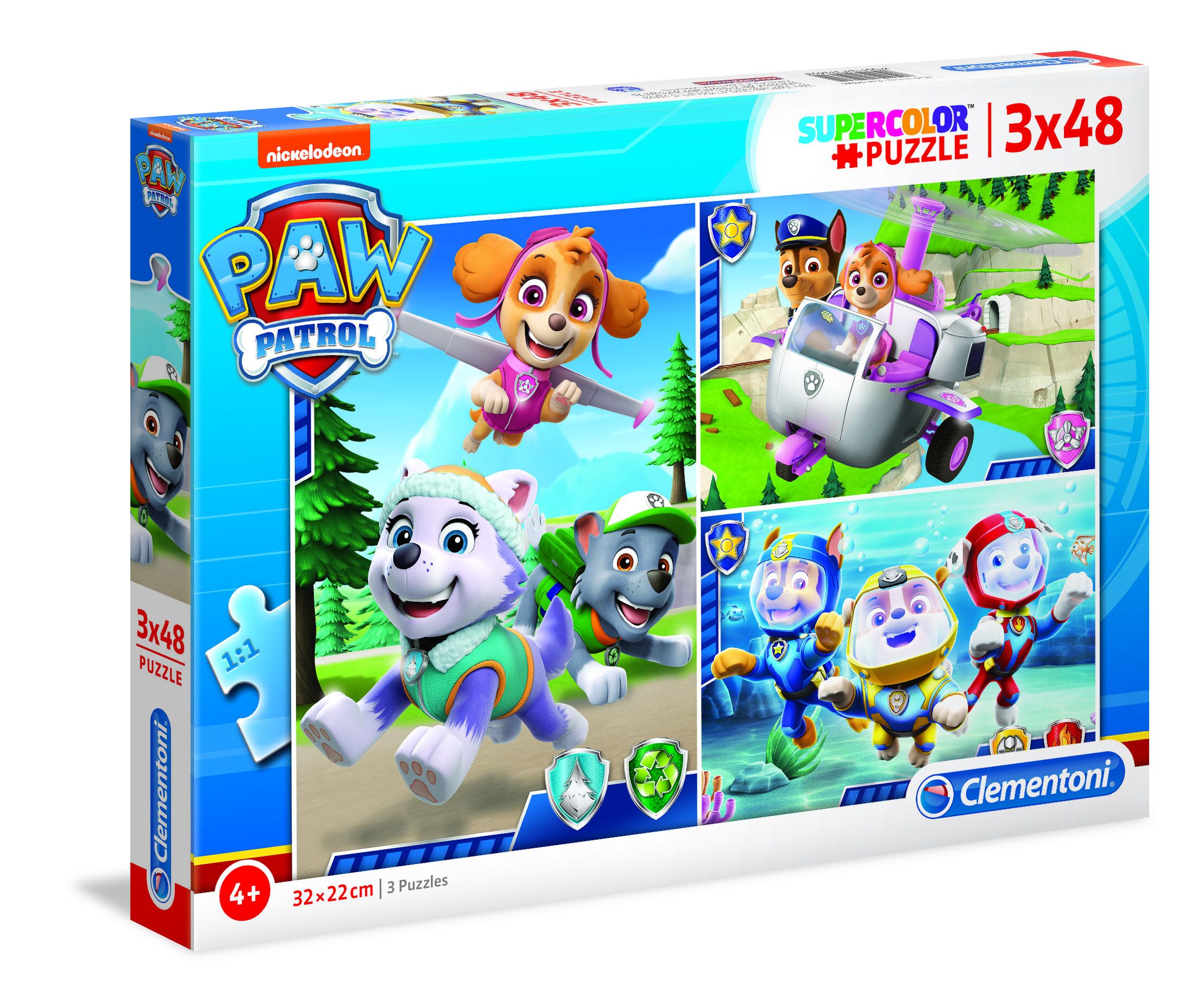 Puzzle 3w1 super kolor Psi patrol 25260