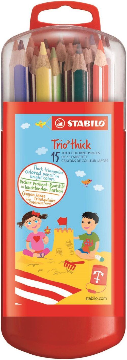 Kredki Stabilo Trio Grube Zebrui 15 sztuk