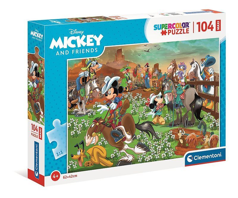 Puzzle 104 maxi super color mickey&przyjaciele 23759
