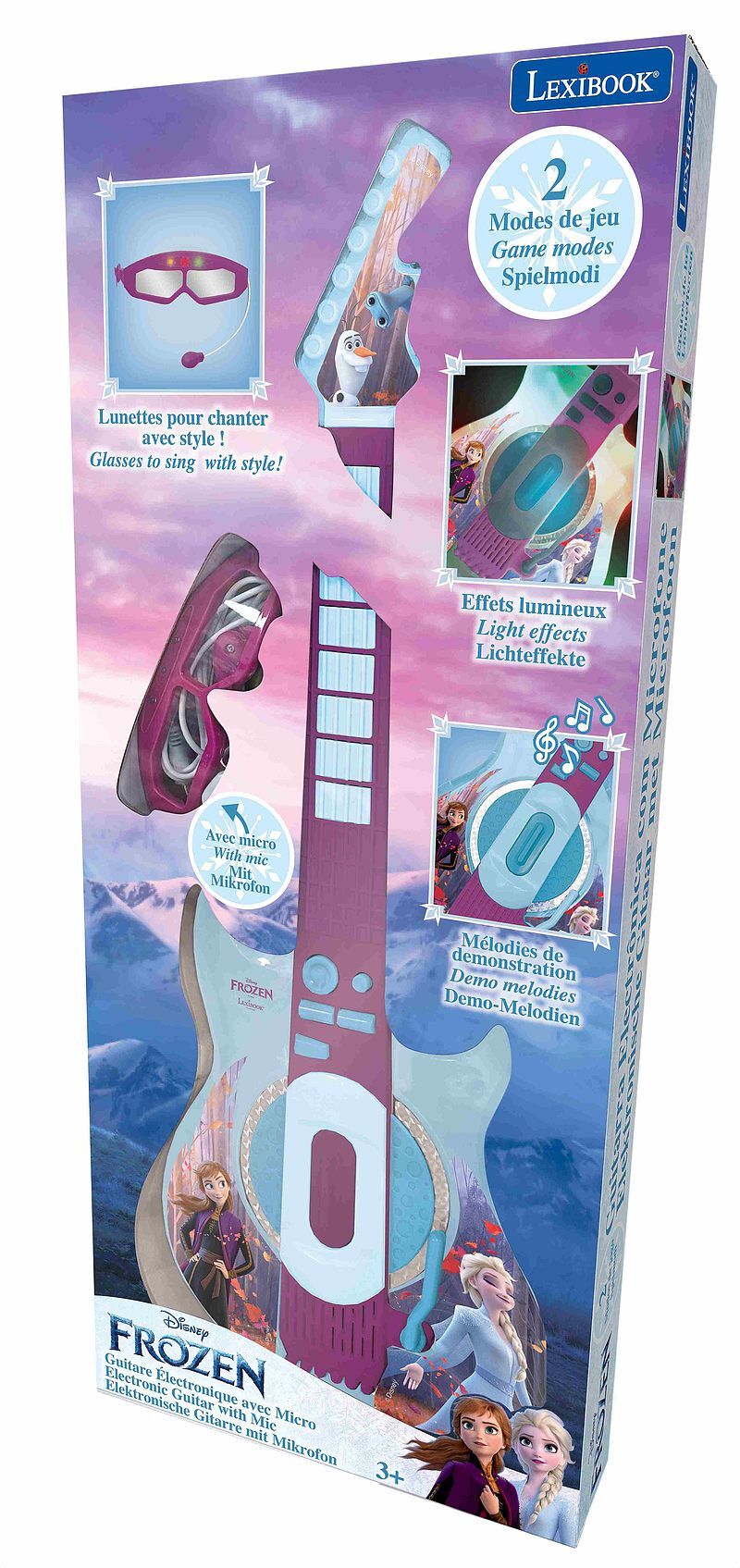 Gitara elektroniczna disney frozen z okularami i mikrofonem k260fz
