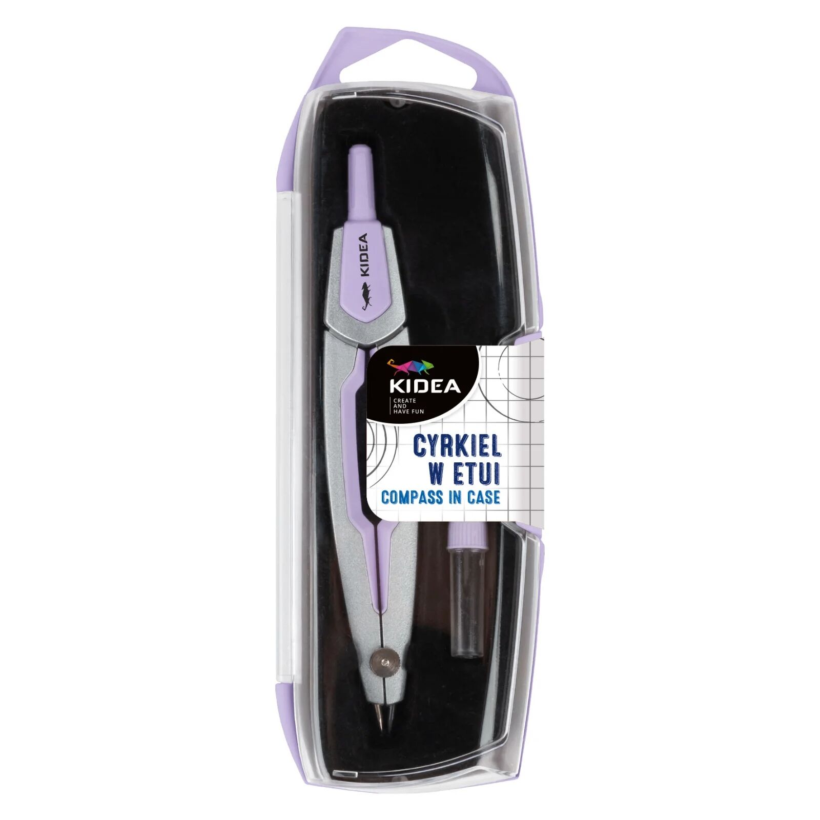 Cyrkiel w etui Kidea fioletowy