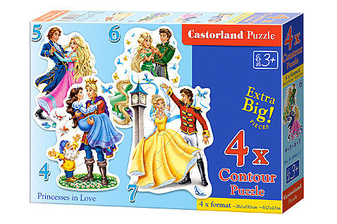 Puzzle 4-5-6-7 Princesses in Love