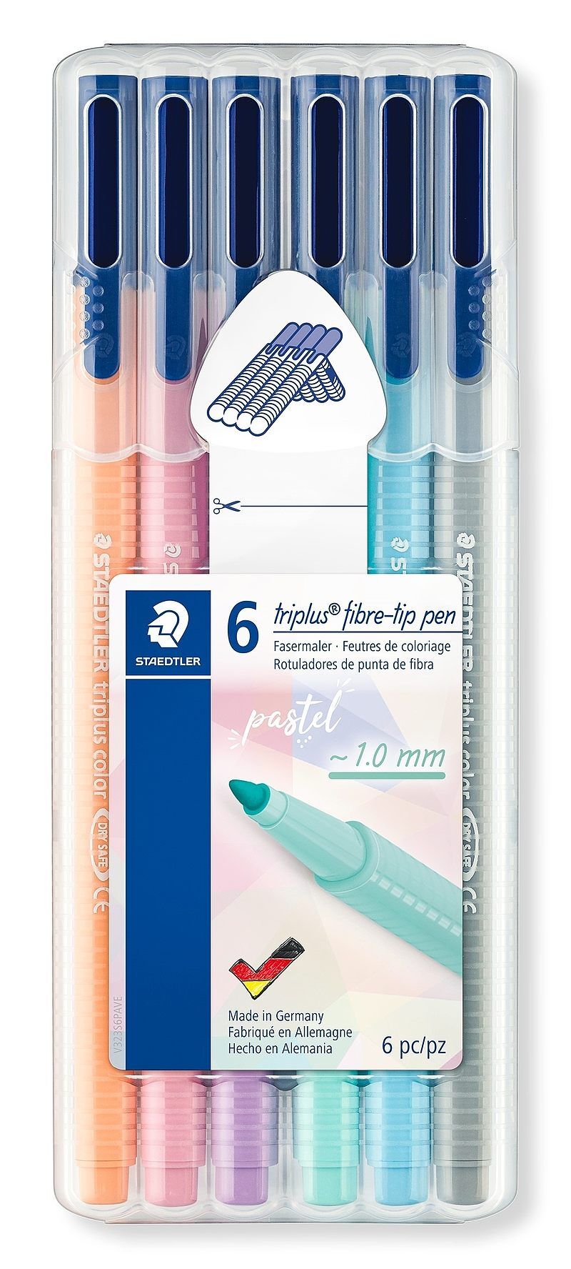 Flamaster triplus 1 mm pastel 6 szt. W etui staedtler