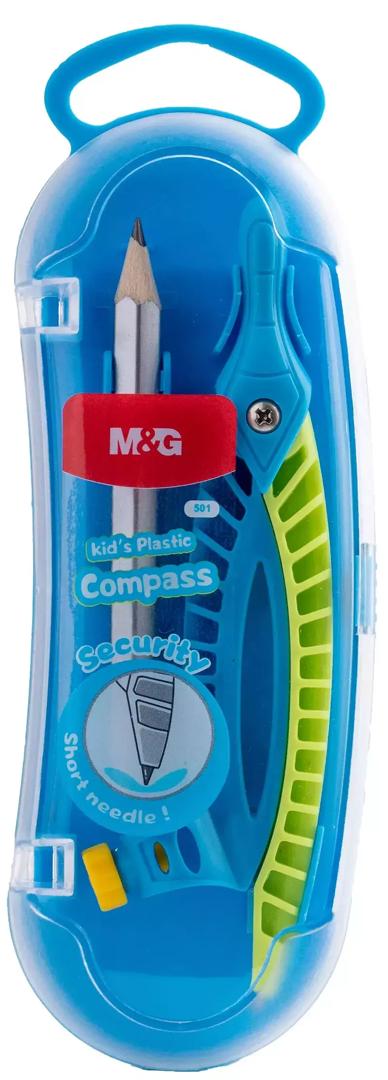Cyrkiel szkolny z ołówkiem średnica koła 29cm plastikowy 1 szt. Mix mg