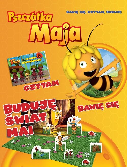 Buduję świat Mai bawię się czytam buduję Pszczółka Maja
