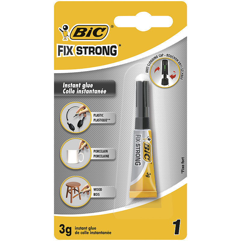 Klej bic fix strong liquid 3g blister 1szt