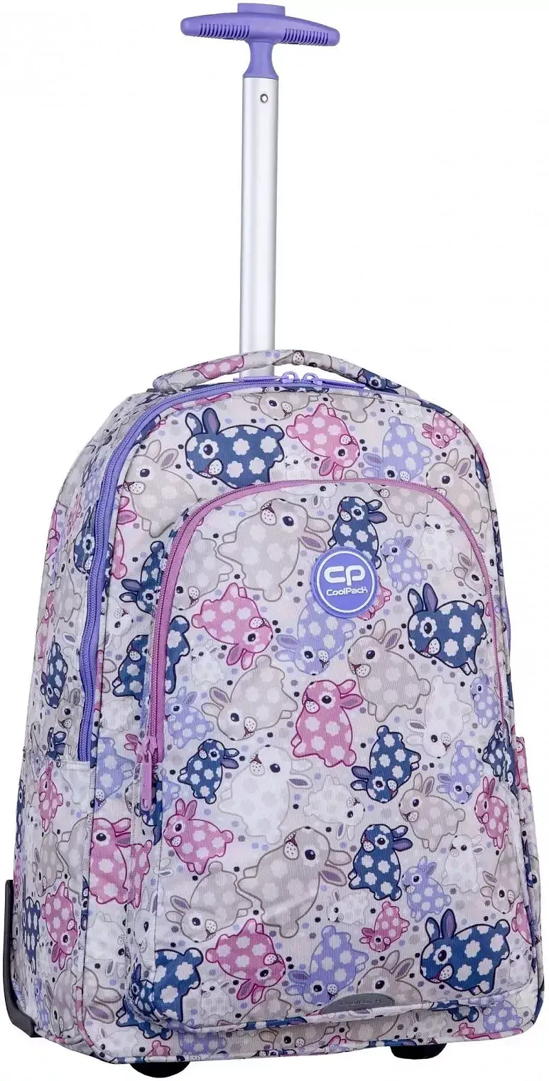 Plecak młodzieżowy na kółkach coolpack alan white bunny