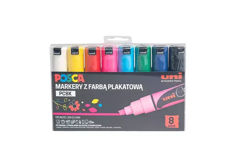 Markery pc-8k zestaw 8 kolorów