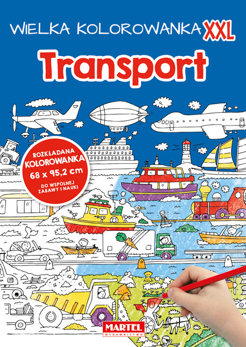 Transport wielka kolorowanka XXL