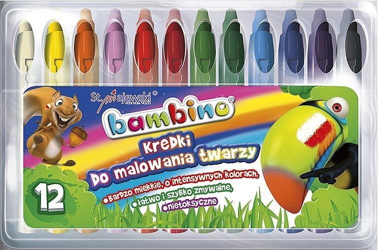 Kredki bambino do malowania twarzy 12 kolorów