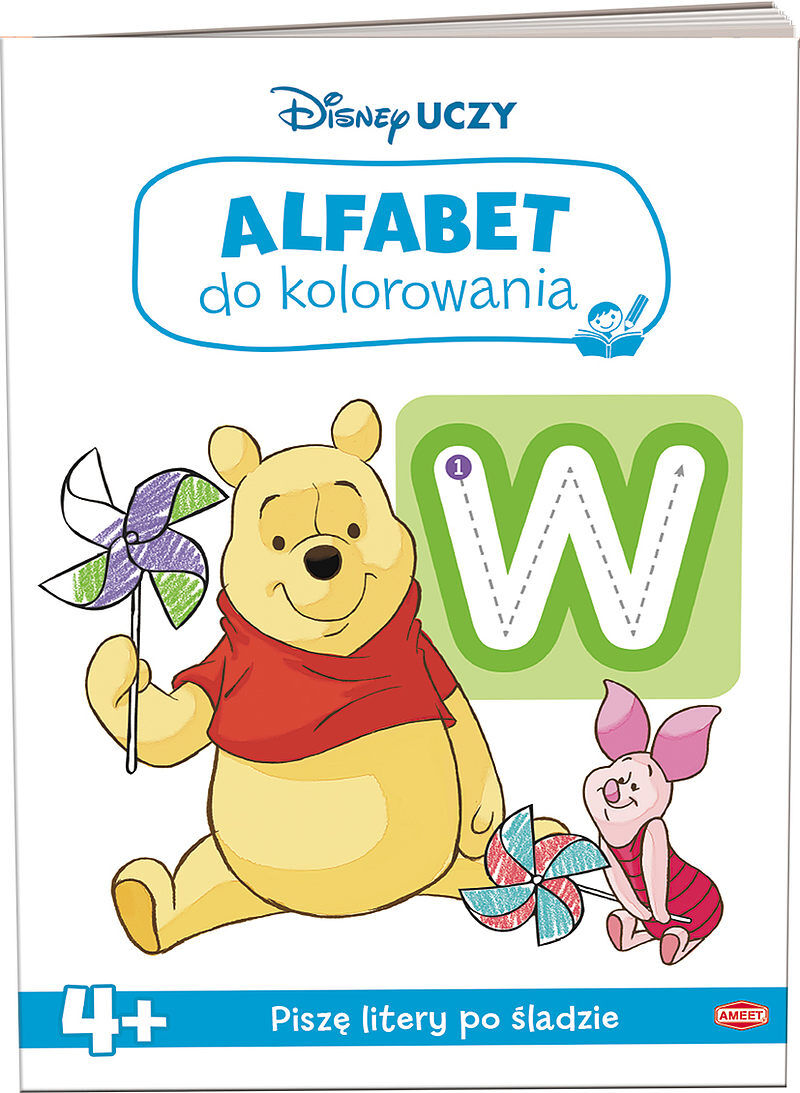 Disney uczy kubuś i przyjaciele alfabet do kolorowania uko-9301