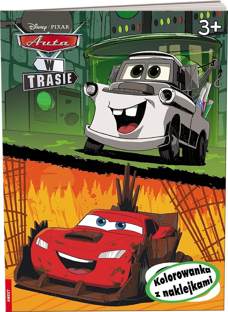 Disney pixar auta w trasie naklejam i koloruję na-9131