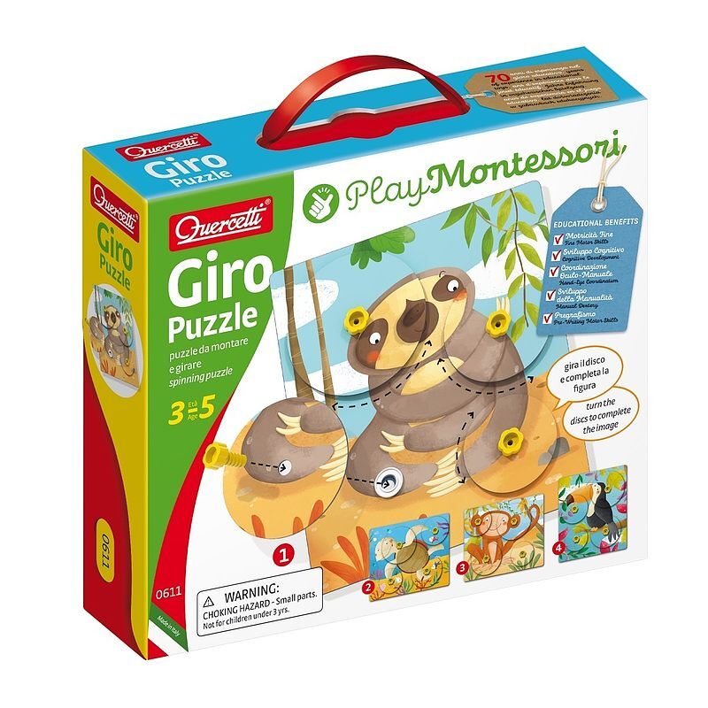 Zwierzęce puzzle Montessori