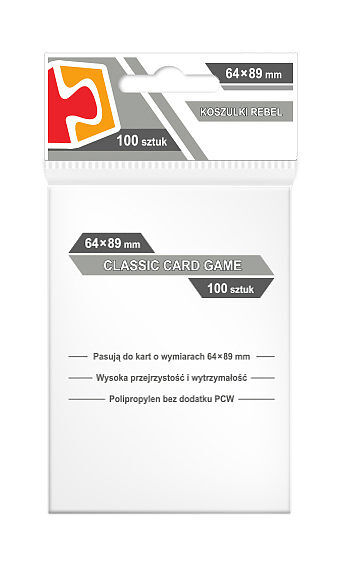 Koszulki na karty Rebel (64x89 mm) "Classic Card Game", 100 sztuk
