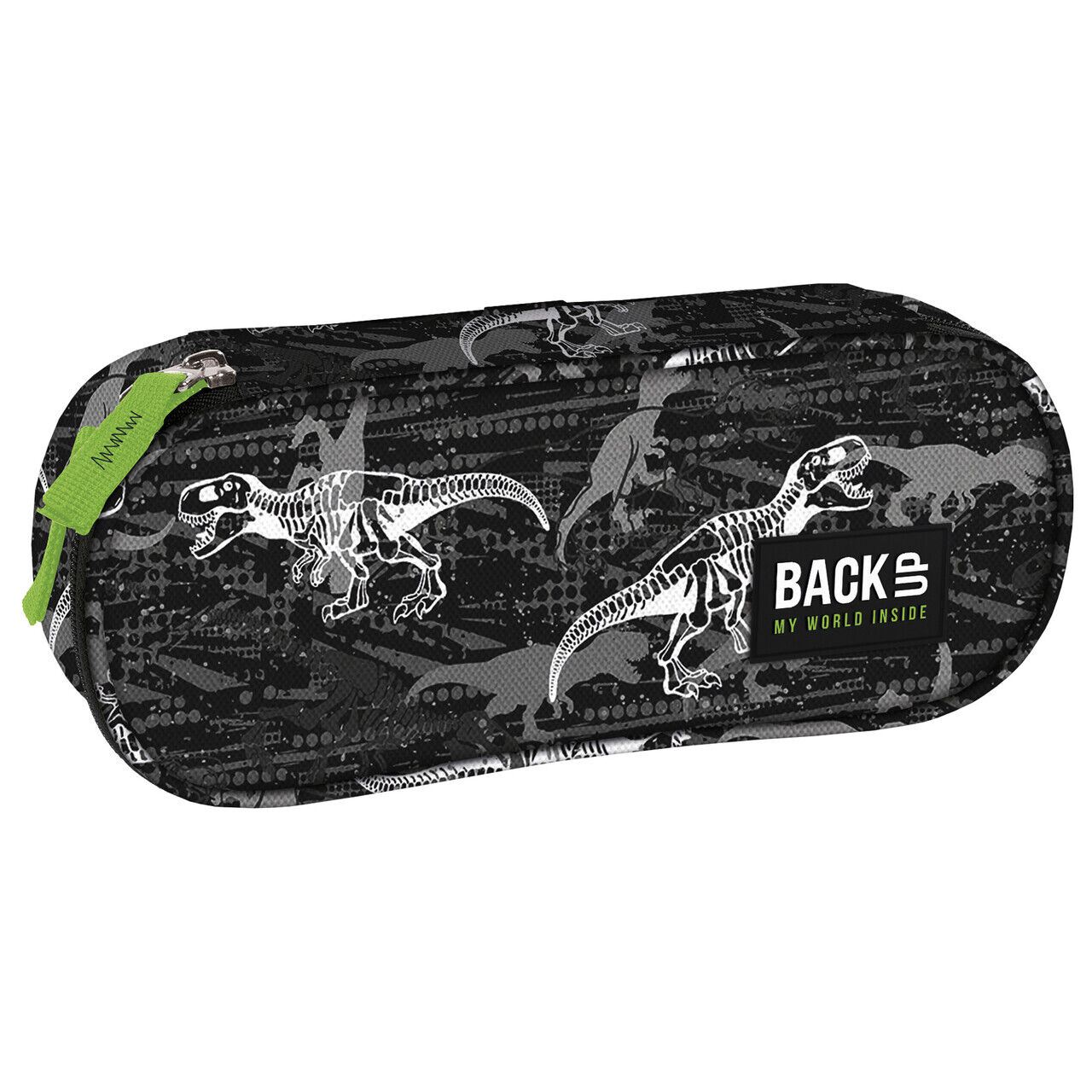 Piórnik owalny BACKUP 5 model A50 świat dinozaurów