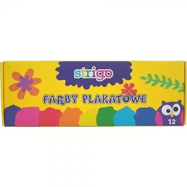 Farby plakatowe strigo 12 kolorów