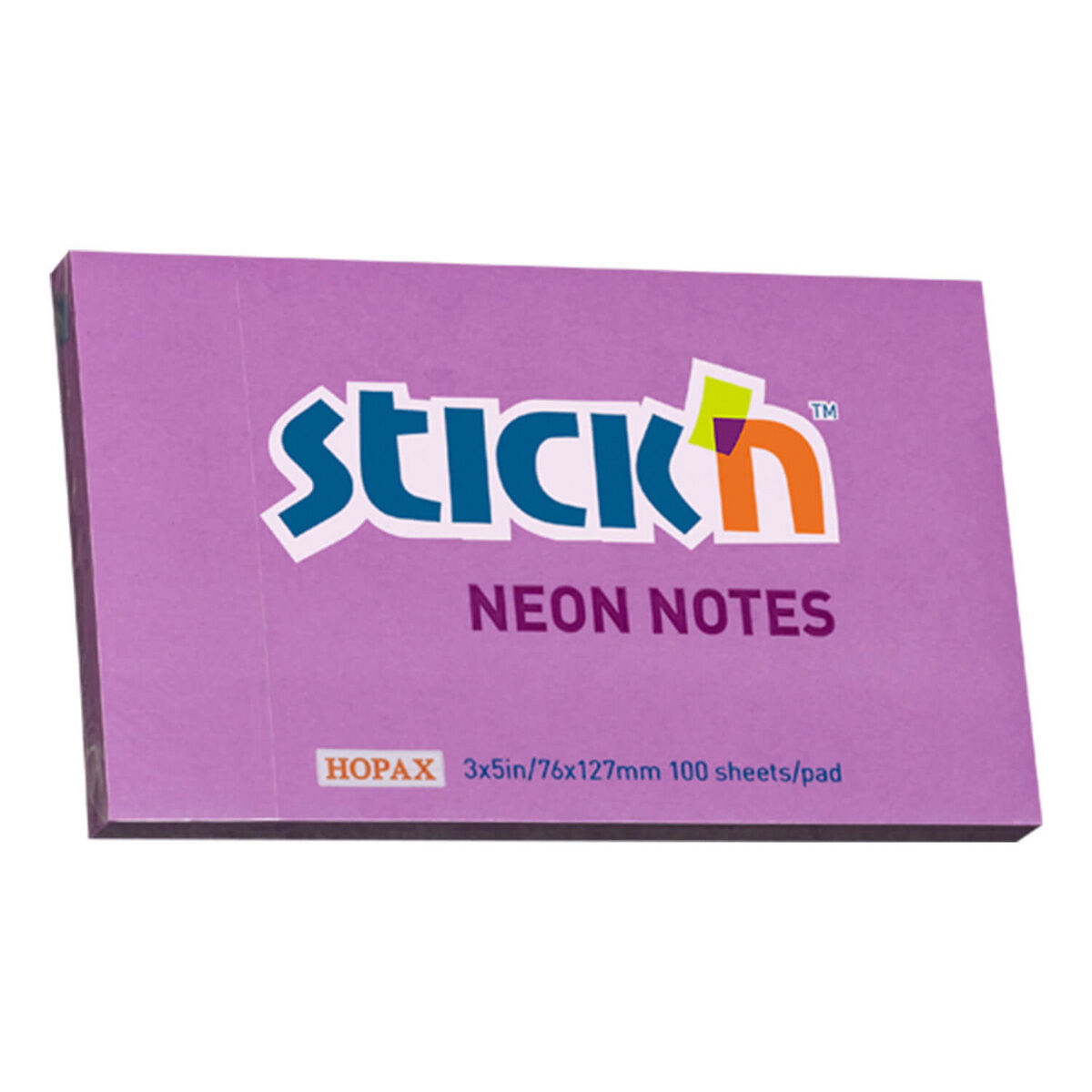 Notes samoprzylepny 127x76mm fioletowy neon 100 kartek