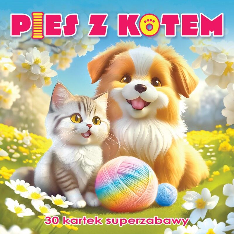 Pies z kotem. 30 kartek superzabawy. Kolorowanka