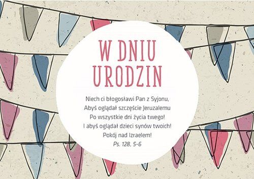 Kartka Urodziny 6 - Niech ci błogosławi Pan