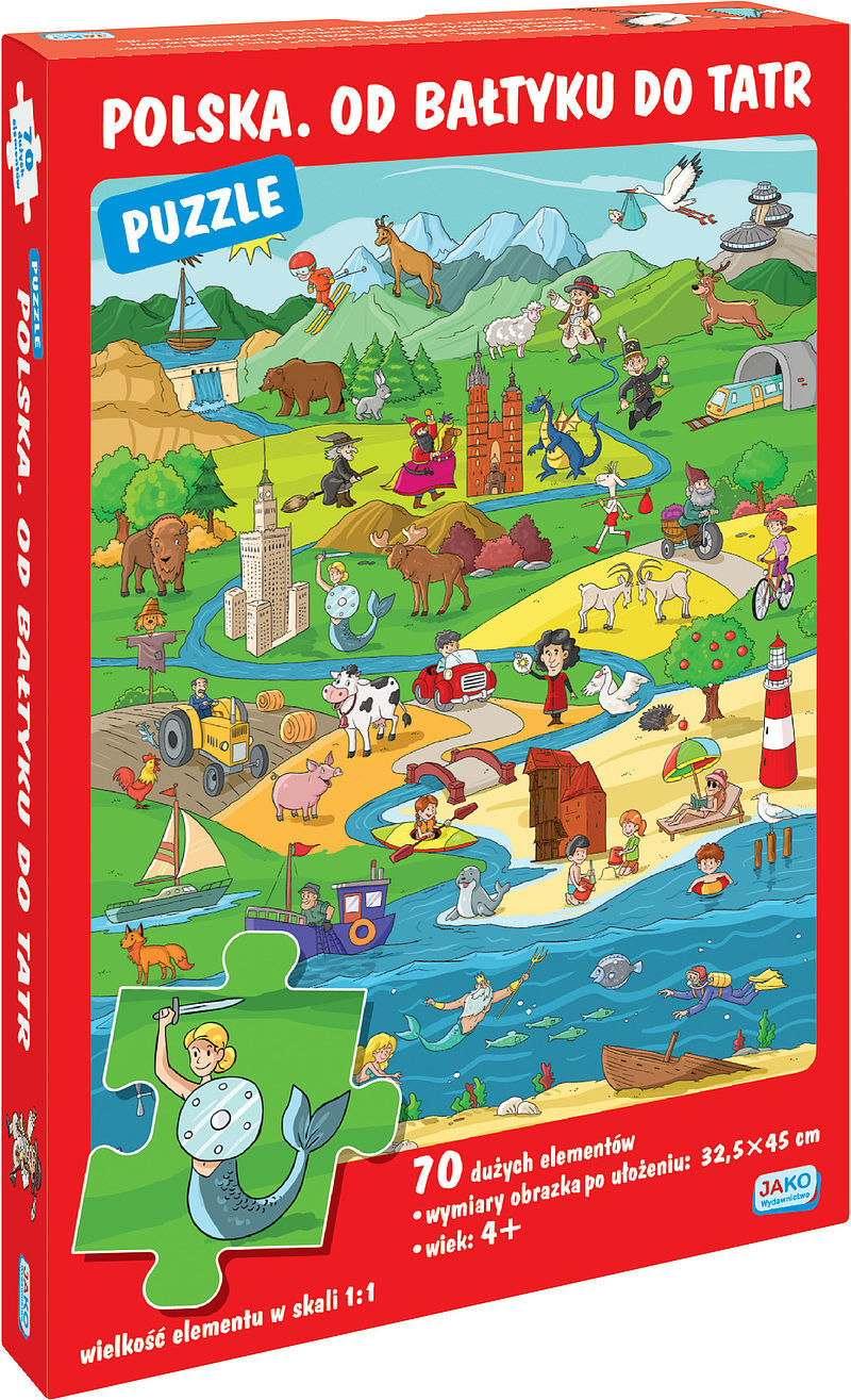 Puzzle 70 polska od bałtyku do tatr
