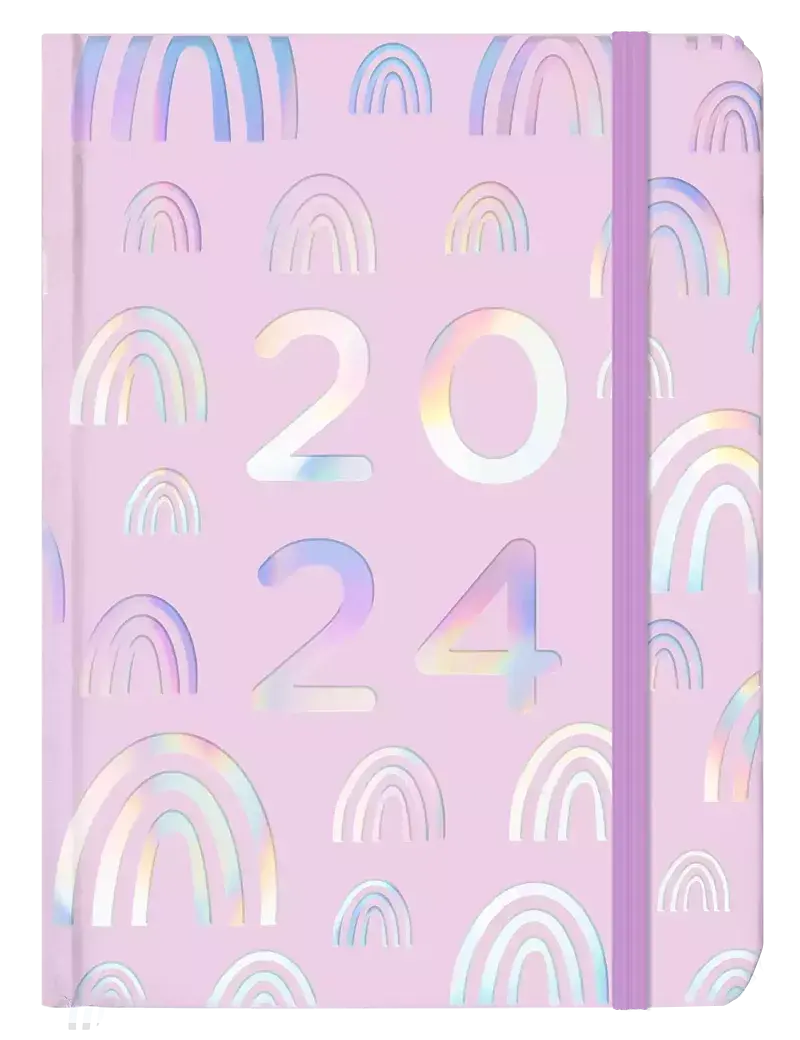 Kalendarz 2024 b6 codzienny tęcza
