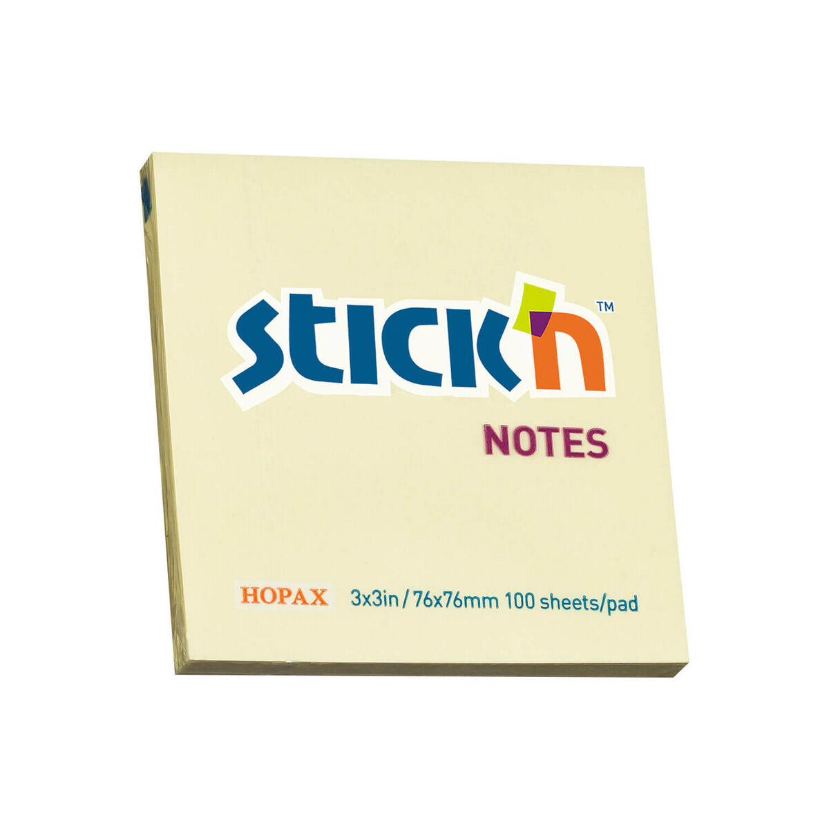 Notes samoprzylepny 76x76 mm żółty pastel 100 sztuk