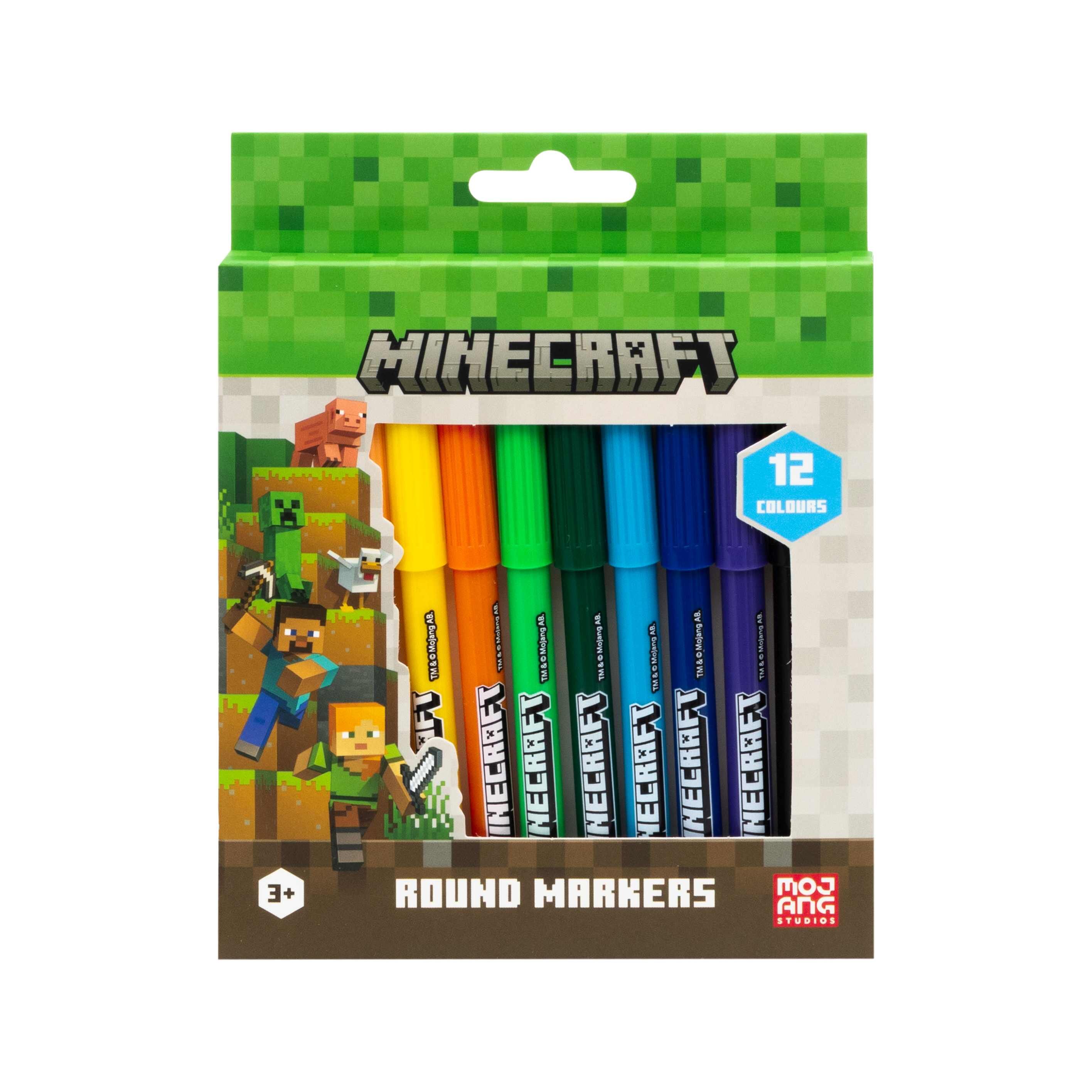 Flamastry okrągłe Minecraft 12 kolorów