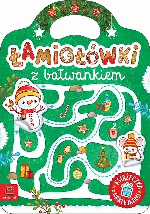 Łamigłówki z bałwankiem. Książeczka z naklejkami