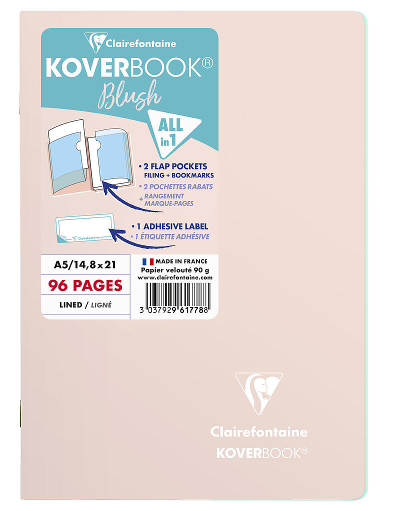 Zeszyt a5 48k linia koverbook blush pp powder pink 1 sztuka