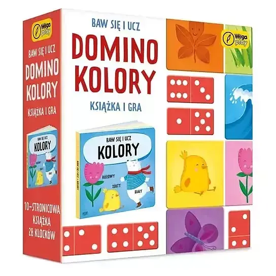 Baw się i ucz. Domino. Kolory. Gra i książka