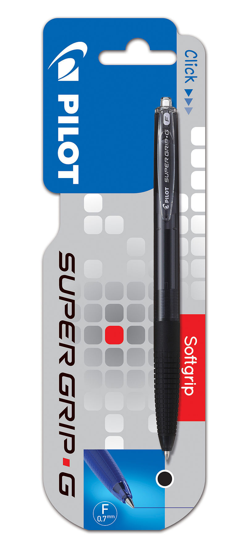 Długopis super grip g automatyczny 0. 7 czarny pilot
