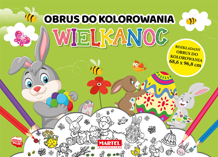 Wielkanoc. Obrus do kolorowania
