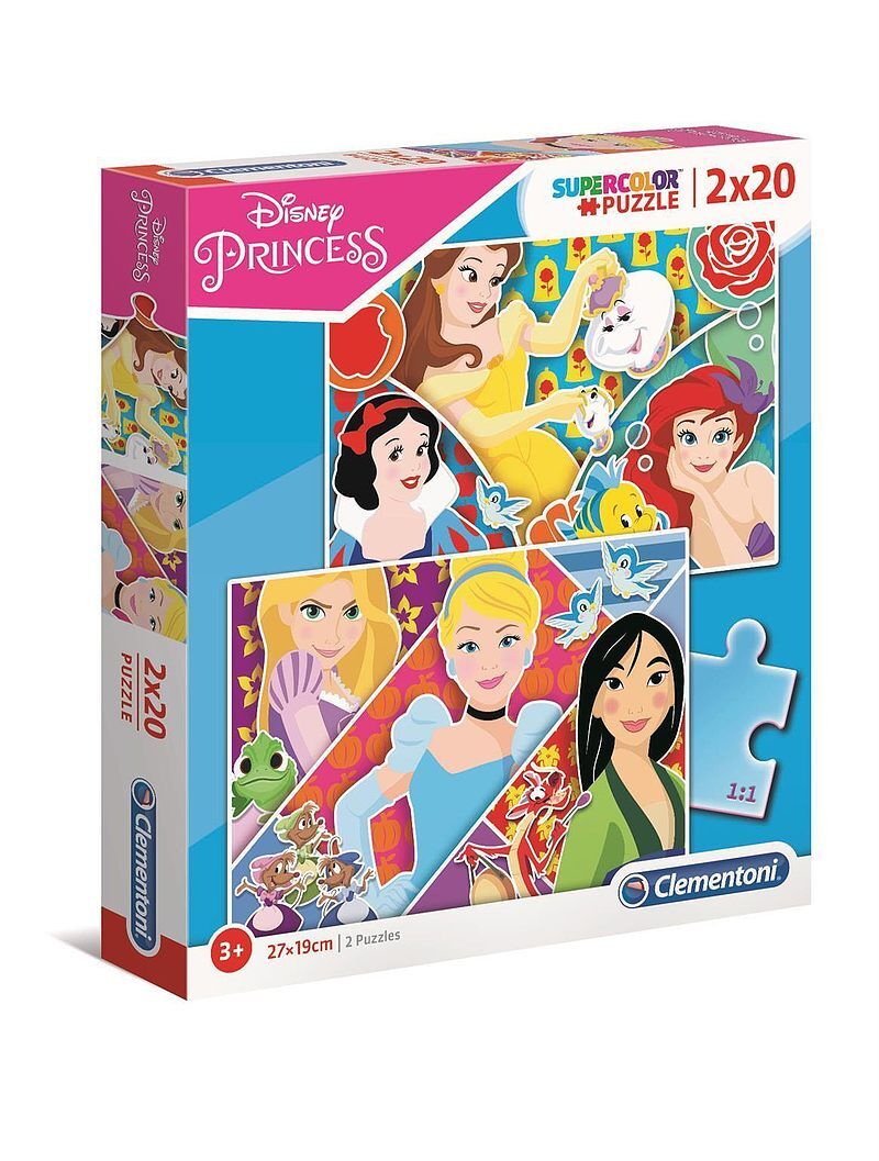 Puzzle 2x20 super kolor księżniczki 24766