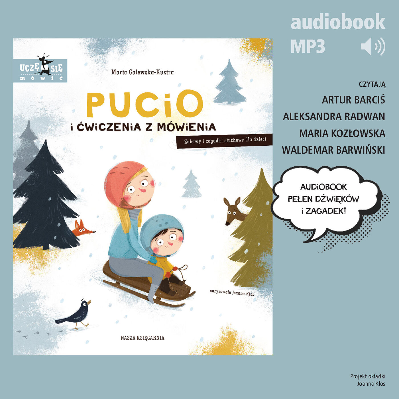 Pucio i ćwiczenia z mówienia. Zabawy i zagadki słuchowe dla dzieci (audiobook MP3)