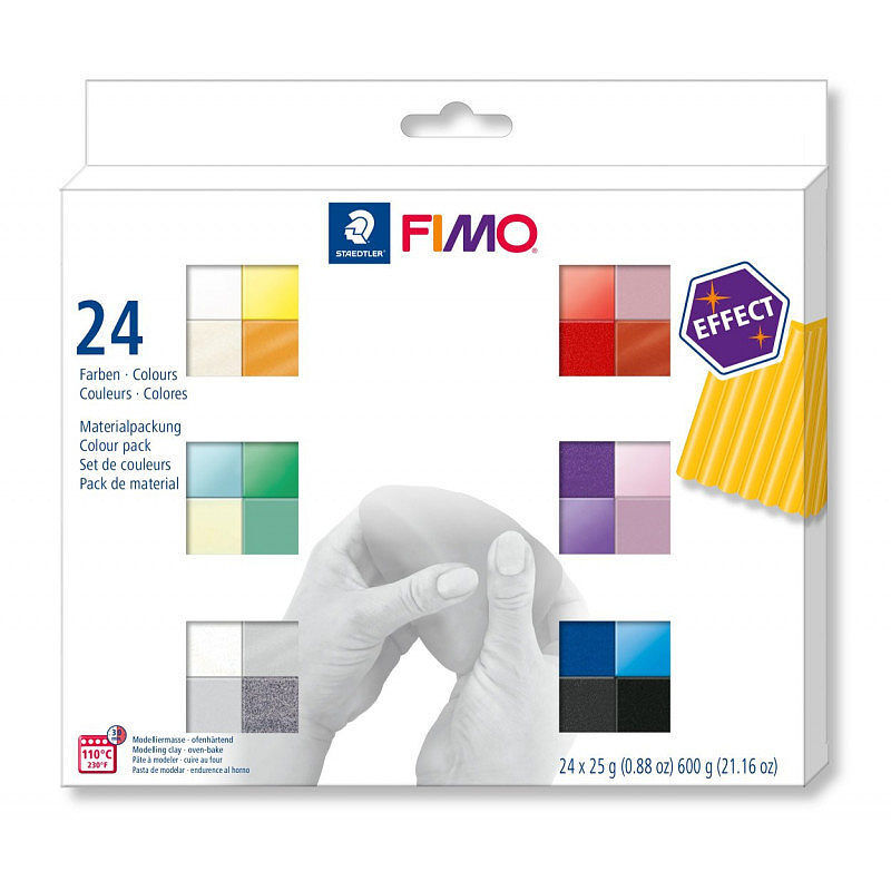 Zestaw fimo effect 24 kostki x 25g staedtler